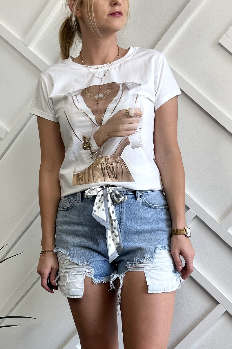 jeansowe spodenki damskie szorty dżinsowe z dziurami szarpane