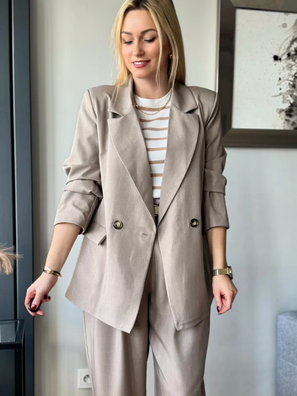 marynarka damska oversize beżowa