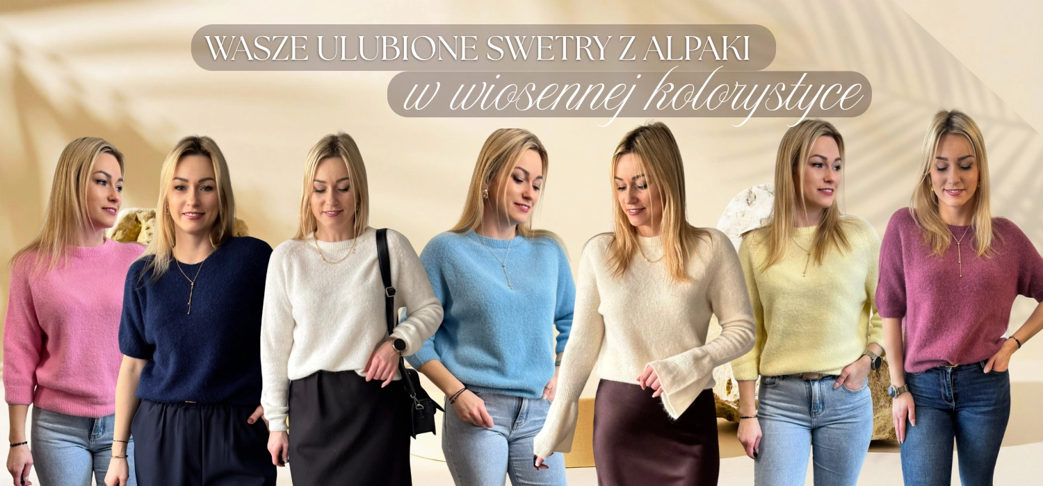 baner swetry damskie z baby alpaki wiosna 2026